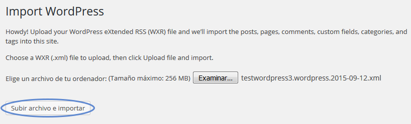 wordpress import 3